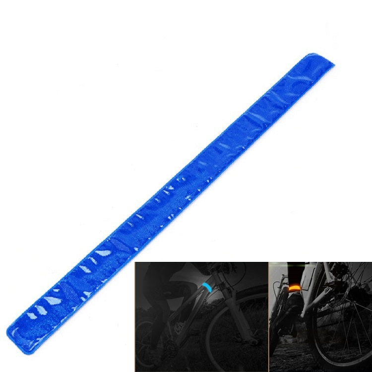 

4 PCS Bike Bicycle Cycling Band Arm Leg Pant Reflective Strap Belt Safety Reflector(Blue)