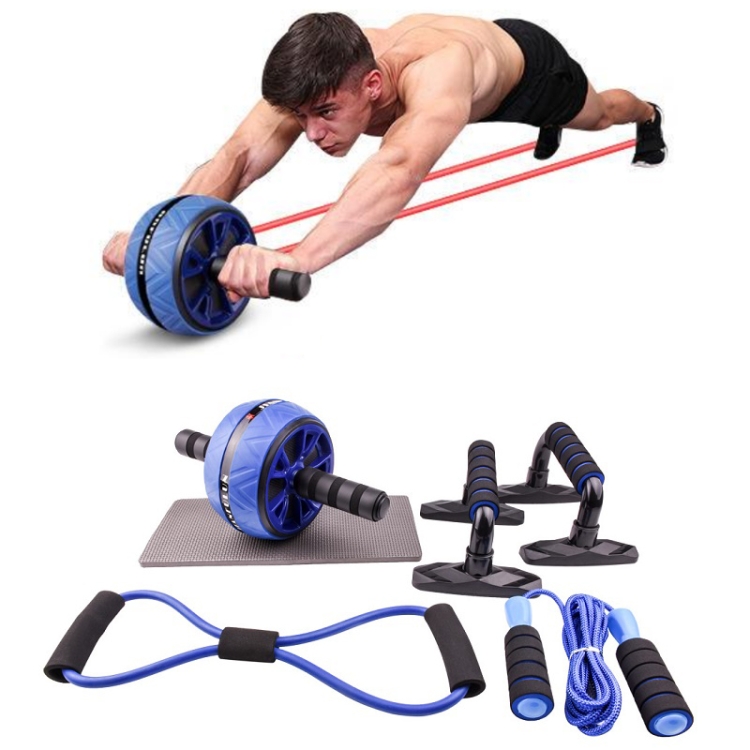 

6 In 1 Abdominal Wheel Set Home Fitness Equipment Specifications:(Blue)