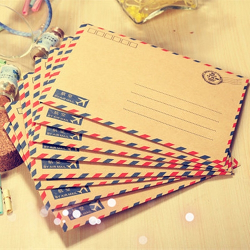 

80 PCS Aviation Pattern Large Postcard Letter Stationery Paper Kraft Envelope Vintage Student School Office gift