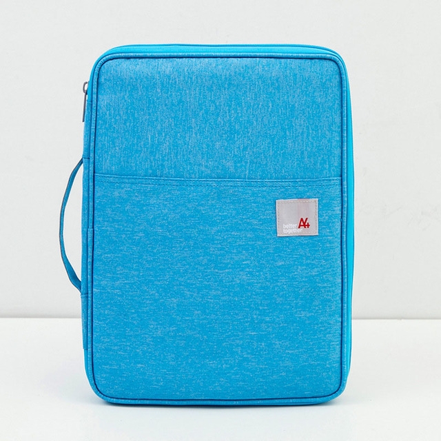 

Multi-functional A4 Document Bags Portable Waterproof Oxford Cloth Storage Bag for Notebooks，Size: 33cm*24*3.5cm(Sky Blue)
