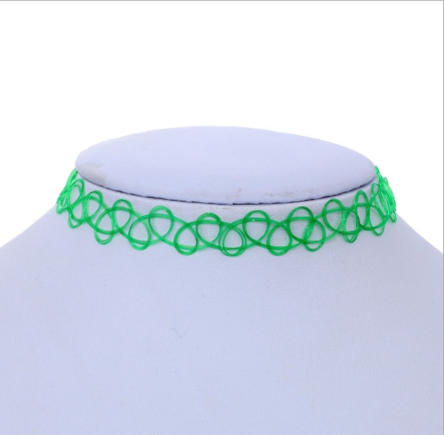 

3 PCS Fashion Braided fishline Clavicle Chain Choker Necklaces(Green)