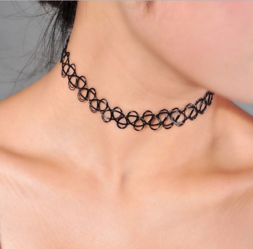 

3 PCS Fashion Braided fishline Clavicle Chain Choker Necklaces(Black)