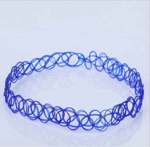 

3 PCS Fashion Braided fishline Clavicle Chain Choker Necklaces(Royal Blue)