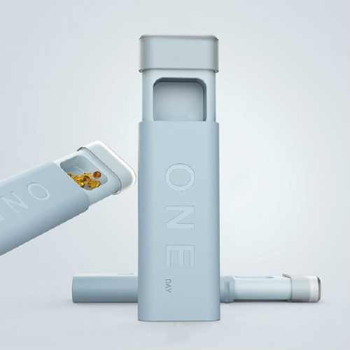 

Portable Mini Dispensing Pill Box to Store Pill Sealed Box(Sky Blue)