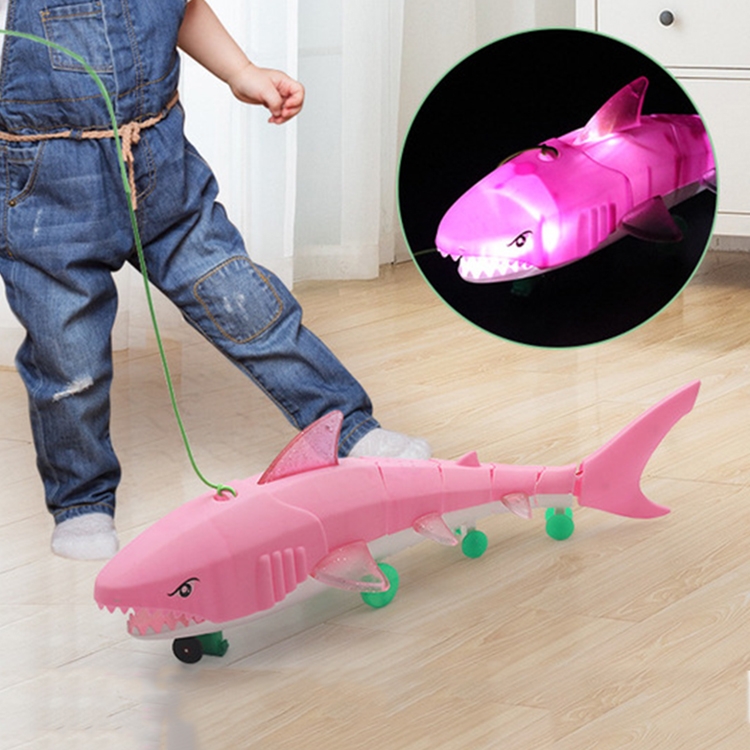 

Electric Universal Luminous Belt Music Leash Shark Toy(Pink)