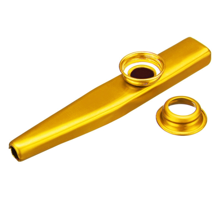 

10 PCS Metal Kazoo Children Accompaniment Instrument(Gold)