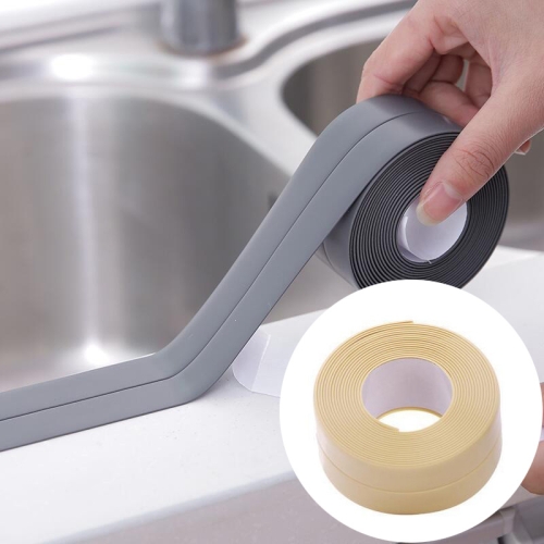 

Durable PVC Material Waterproof Mold Proof Adhesive Tape Kitchen Bathroom Wall Sealing Tape, Width:3.8cm x 3.2m(Beige)