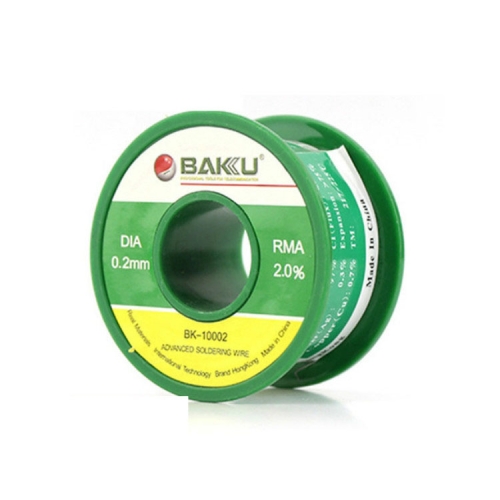 

BAKU High-purity Low-temperature Solder Wire 63 Degrees Celsius No-clean Tin Wire(BK-10002 0.2mm)