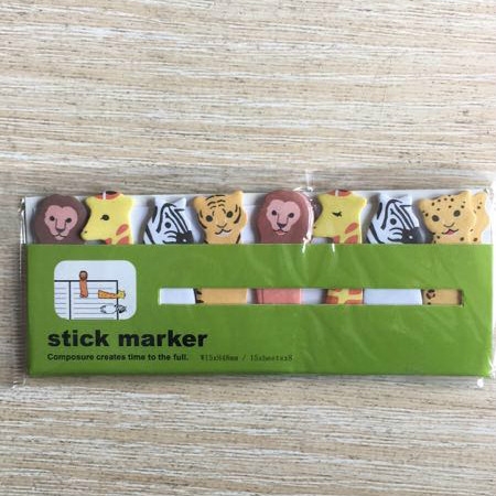 

2 PCS Mini Cute Cartoon Animals Memo Pad Sticky Notes Notebook Stationery Note Paper Stickers School Supplies Animals zoo