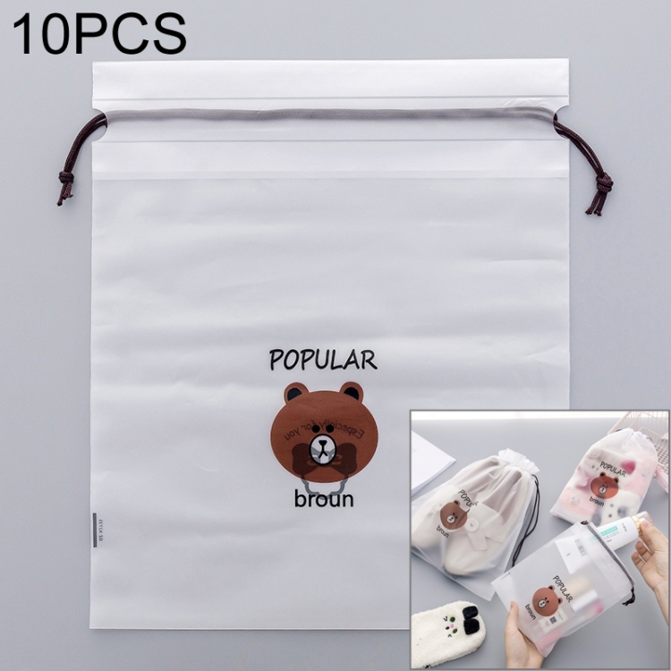 

Brown Bear Transparent Cosmetic Bag Travel Makeup Case Women Wash Kit Organizer Storage Pouch, Size:30X20cm