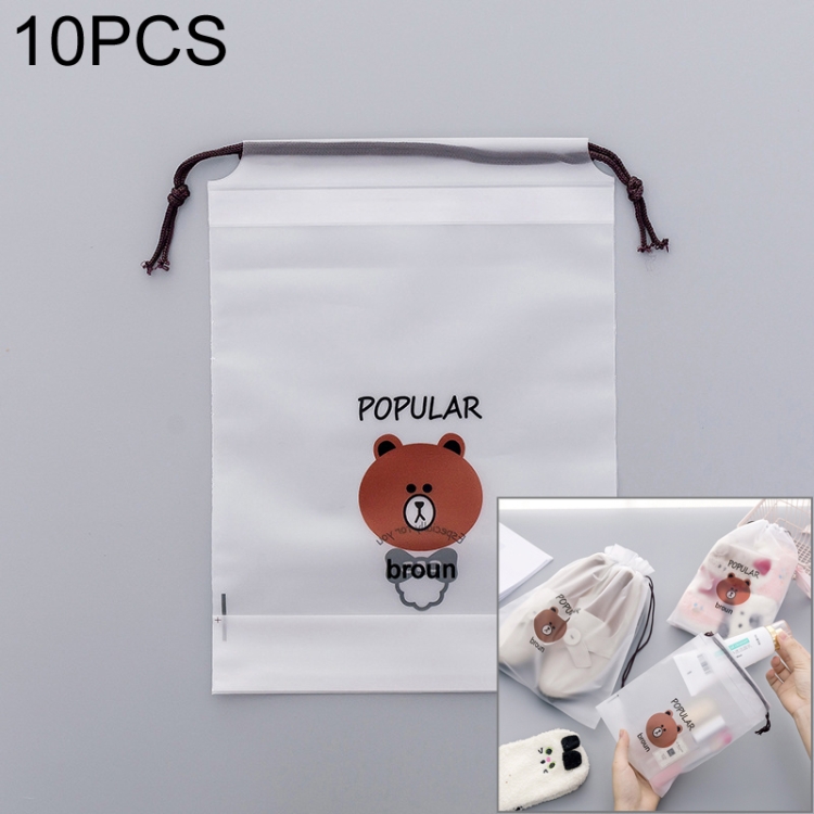 

Brown Bear Transparent Cosmetic Bag Travel Makeup Case Women Wash Kit Organizer Storage Pouch, Size:25.8X18cm