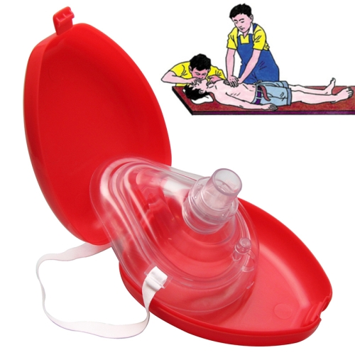 

CPR Resuscitator Rescue Emergency First Aid Breathing Mask Mouth Breath One-way Valve Tools