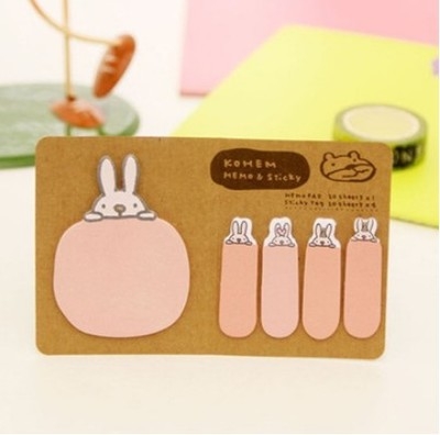 

Cute Animal Stationery Memo Paper Sticker Bookmark, Size: 14 x 9cm(Pink)