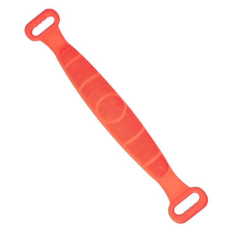 

Silicone Massage Pull Strap Bath Brush Powerful Exfoliating Rubbing Bath Artifact(Orange)
