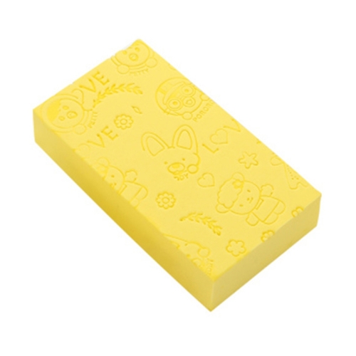 

Baby Shower Spa Bath Square Sponge Body Cleaning Scrub(Yellow)