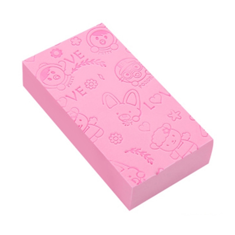 

Baby Shower Spa Bath Square Sponge Body Cleaning Scrub(Pink)
