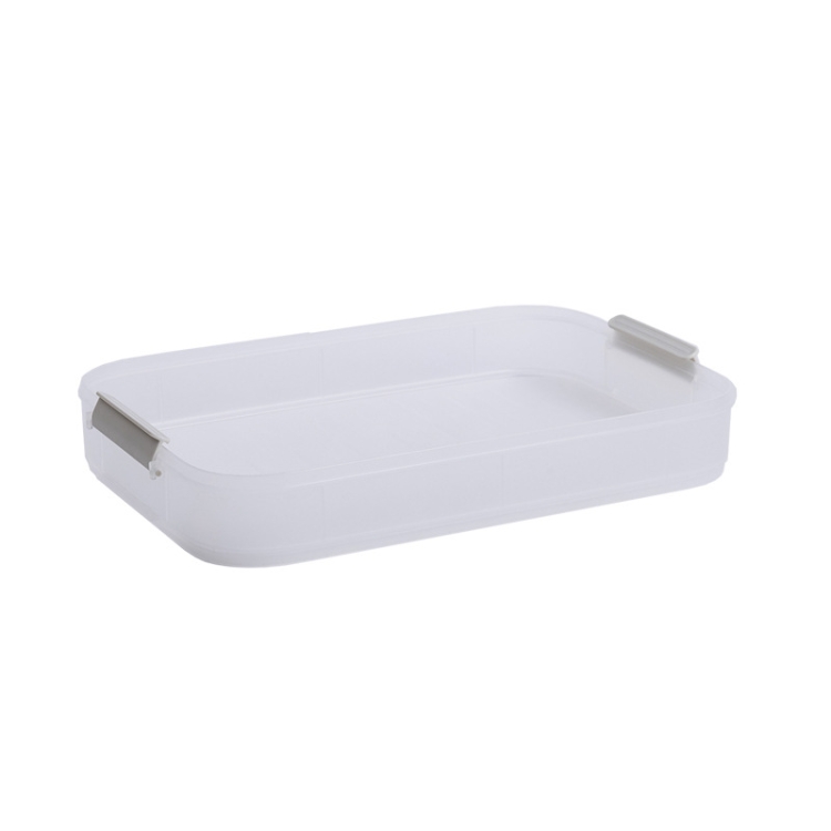 

Portable Quick-frozen Dumpling Box Refrigerator Storage Crisper, Style:Without Cover(Gray White)