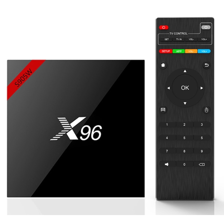 

X96 Amlogic S905W Quad Core Android 7.1.2 Smart TV Set-Top Box Media Player, 1GB+8GB, HD 2.0, TF, AV, RJ45