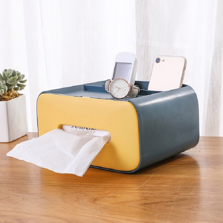 

Desktop Drawer Box Home Living Room Dining Room Coffee Table Remote Control Storage Box(Ocean Blue)