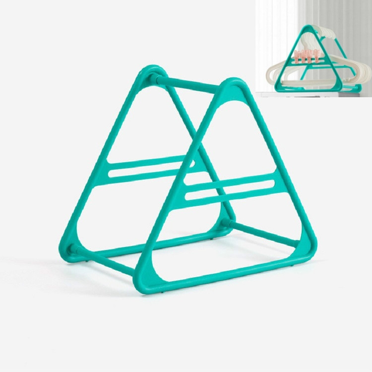 

Triangle Hanger Clothes Clip Storage Rack Home Multifunctional Finishing Rack(Green)