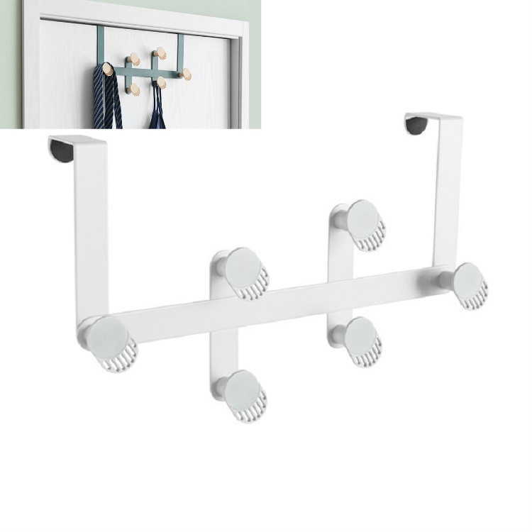 

Back Door Hook Creative Wall-mounted No-trace Sticky Hook Rack(White)