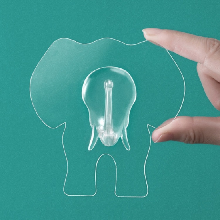 

10 PCS Creative Elephant Hook Kitchen Bathroom Waterproof Wall Hook(Transparent)