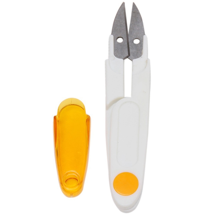 

Cross-Stitch Tool Transparent Belt Cover Scissors(Yellow)