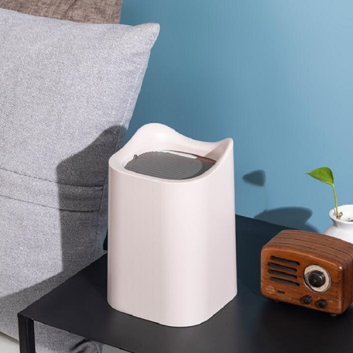 

Mini Office Paper Basket Bedroom Living Room Desktop Trash Can(Pink)
