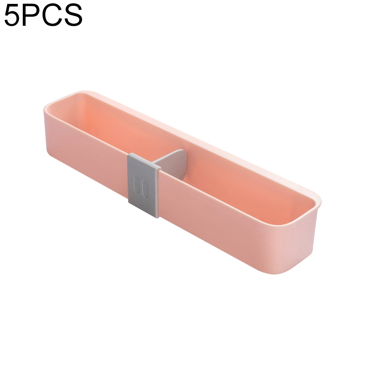 

5 PCS Bathroom Slippers Rack Wall-mounted Shoe Storage Rack(Pink)