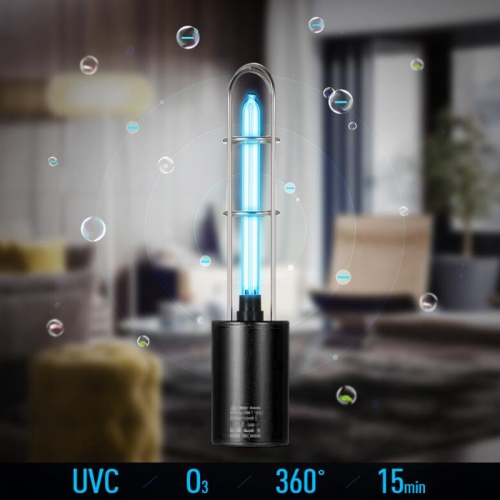 

USB Charging Portable Car Home UVC Ultraviolet UV Ozone Germicidal Light Disinfection Lamp(Black)