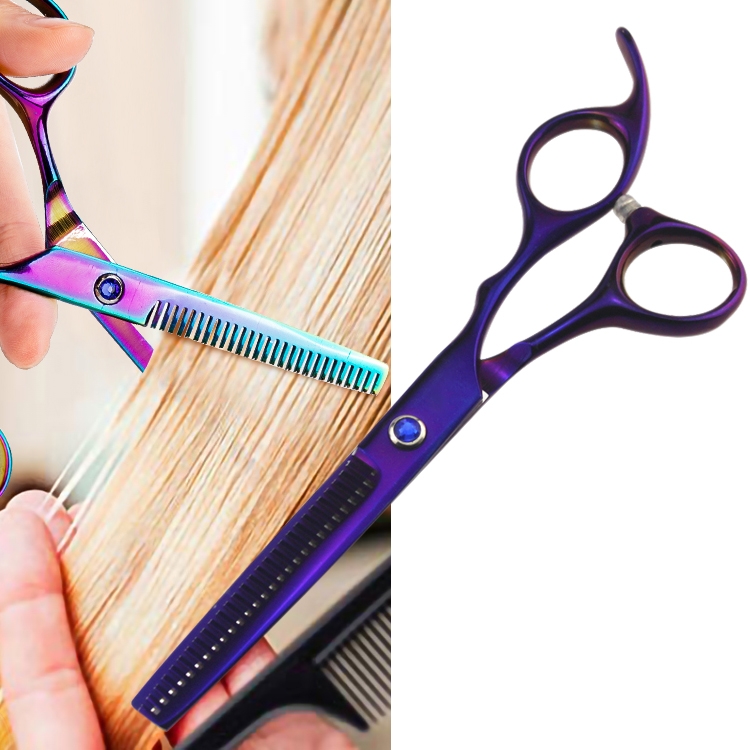 

Professional Hair Cutting Scissor Hairdressing Kit Thinning Scissors Barber(Purple Thinning（SXLC-601T))