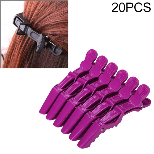 

20 PCS Professional Alligator Shape Hair Clip Women Plastic Bobby Pin Hairpins Bow Headband Girls Styling Tools(10 Pcs Purple)