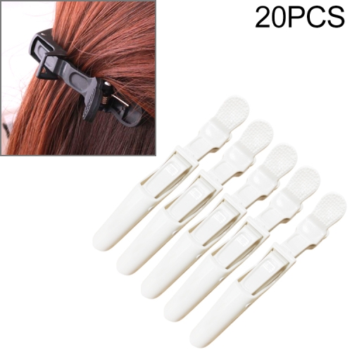 

20 PCS Professional Alligator Shape Hair Clip Women Plastic Bobby Pin Hairpins Bow Headband Girls Styling Tools(10 Pcs White)