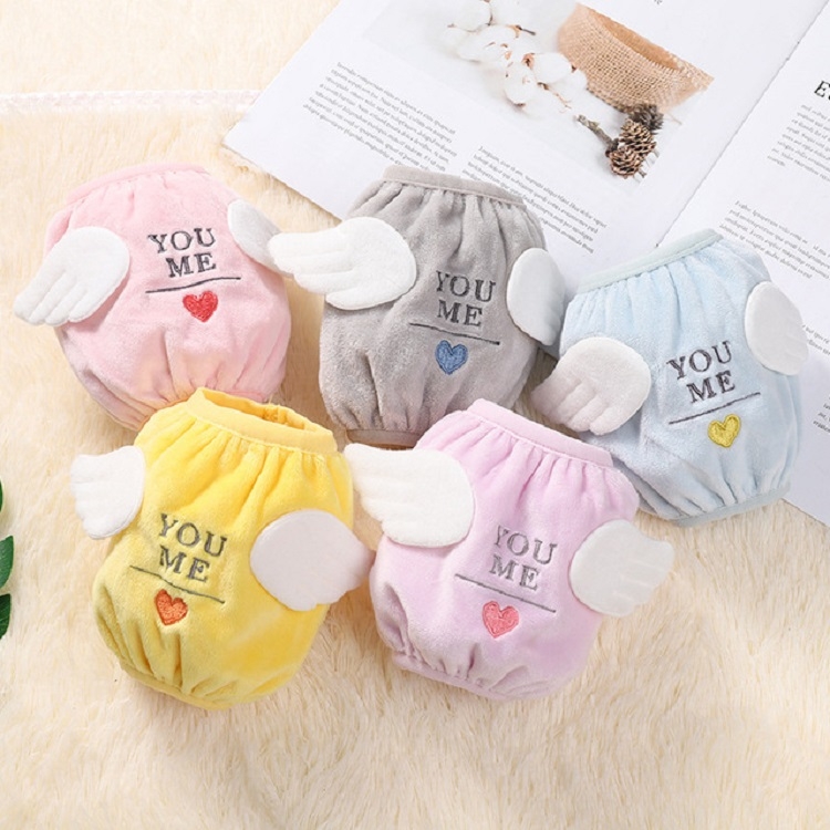 

1 Pair Cartoon Stereo Love-heart Angel Shape Childen Plush Embroidered Cuffs(Color Random Delivery)