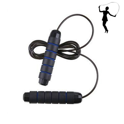 

Weight-bearing Bearing Steel Wire Rope Skipping Fitness Equipment Sports Goods, Rope Length: 2.8m(Black Blue)
