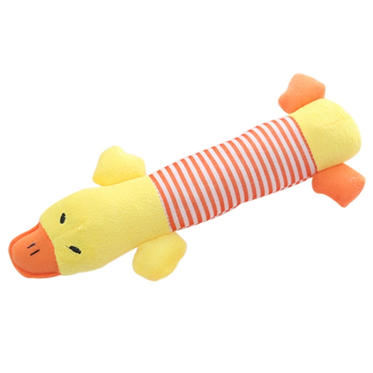 

Pet Dog Cat Funny Fleece Durability Plush Dog Toys Squeak Chew Sound Toy Fit for All Pets Elephant Duck Pig Plush Toys(Duck)