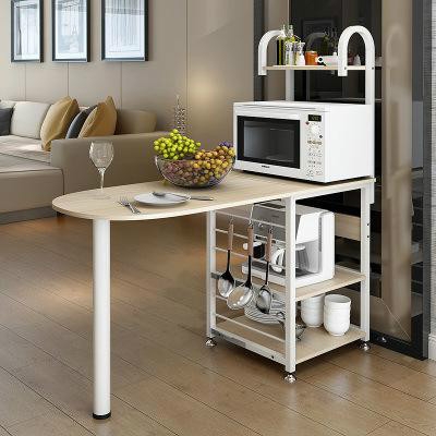 

Multifunctional Kitchen Daily Storage Rack Microwave Oven Rack(Cherry Maple Wood)