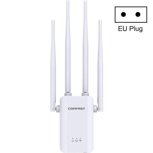 

Comfast CF-WR304S 300M 4 Antenna Wireless Repeater High-Power Through-Wall WIFI Signal Amplifier, Specification:EU Plug