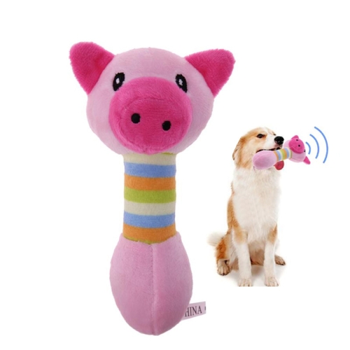 

2 PCS Cute Pet Dog Toys Chew Squeaker Animals Pet Toys Plush Puppy Honking Squirrel For Dogs Cat Chew Squeak Toy Dog Goods(Pig)