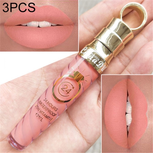 

3 PCS Make Up Lips Matte Liquid Lipstick Waterproof Long Lasting Sexy Pigment Nude Glitter Style Lip Gloss Beauty Red Lip Tint(4)