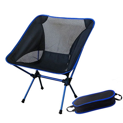 

Portable Collapsible Moon Chair Fishing Camping BBQ Stool Folding Extended Hiking Seat Garden Ultralight Office Home Furniture(Blue)