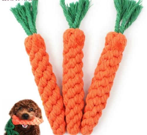 

Pet Dog Toy Carrot Shape Rope Puppy Toys Teath Cleaning Outdoor Fun Training, Size:20-23cm