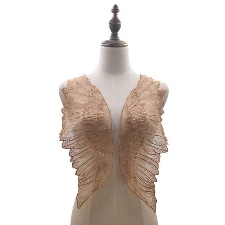 

Gold 1 Pair Organza Wings Shape Embroidery DIY Clothing Accessories