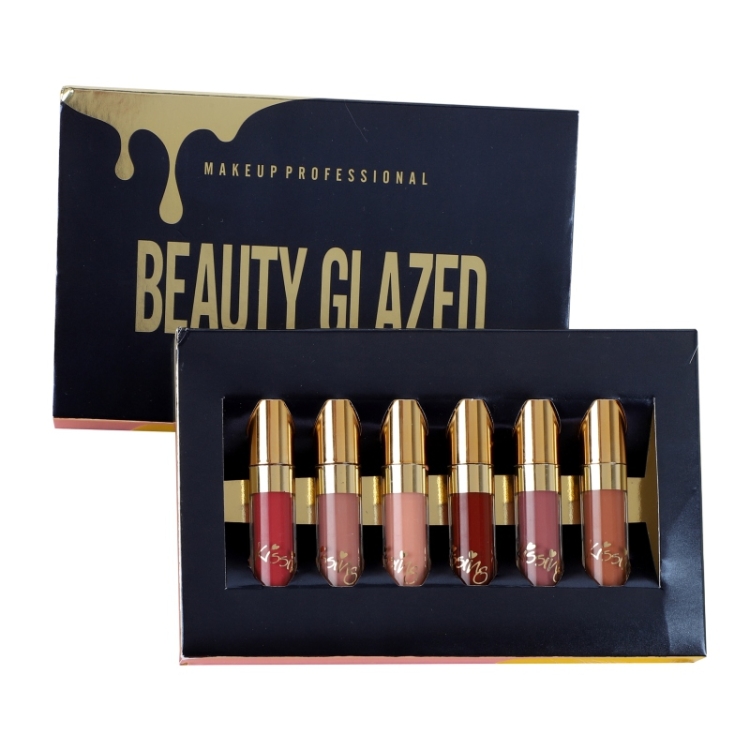 

Liquid Lipstick Lip Gloss Professional Makeup Matte Lipstick Lip Kit Long Lasting Cosmetics(Six color)