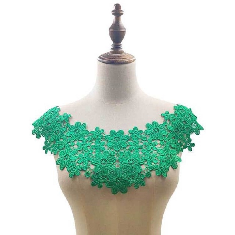 

Green Lace Collar Three-dimensional Hollow Embroidered Fake Collar DIY Clothing Accessories, Size: About 45 x 26cm