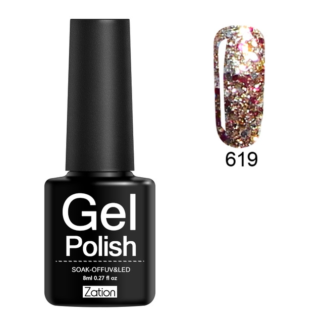 

2 PCS DIY Diamond Shiny Sequin Glitter UV Gel Nail Oil Gel Gel Sequin Phototherapy Glue(619)