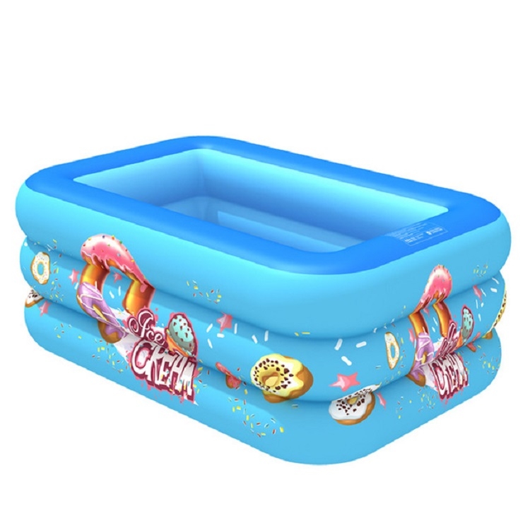 

Household Indoor and Outdoor Ice Cream Pattern Children Square Inflatable Swimming Pool, Size:180 x 130 x 55cm, Color:Blue