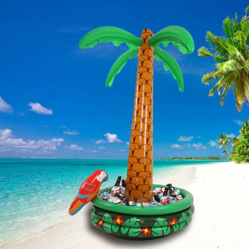 

Inflatable Parrot Coconut Tree Shape Beach Water Inflatable Coaster Ice Bucket