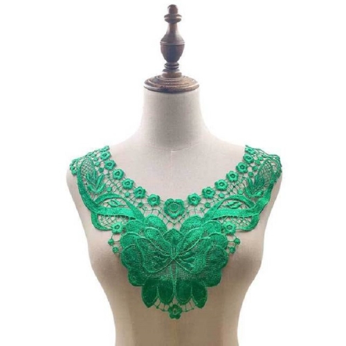 

Green Lace Butterfly Flower Embroidery Collar Flower Three-dimensional Hollow Fake Collar DIY Clothing Accessories, Size: 36 x 30cm