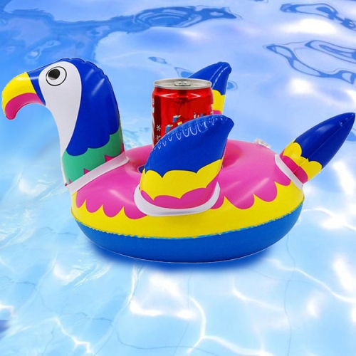 

Colorful Parrot Shape Inflatable Coaster Water Floating Beverage Cup Holder